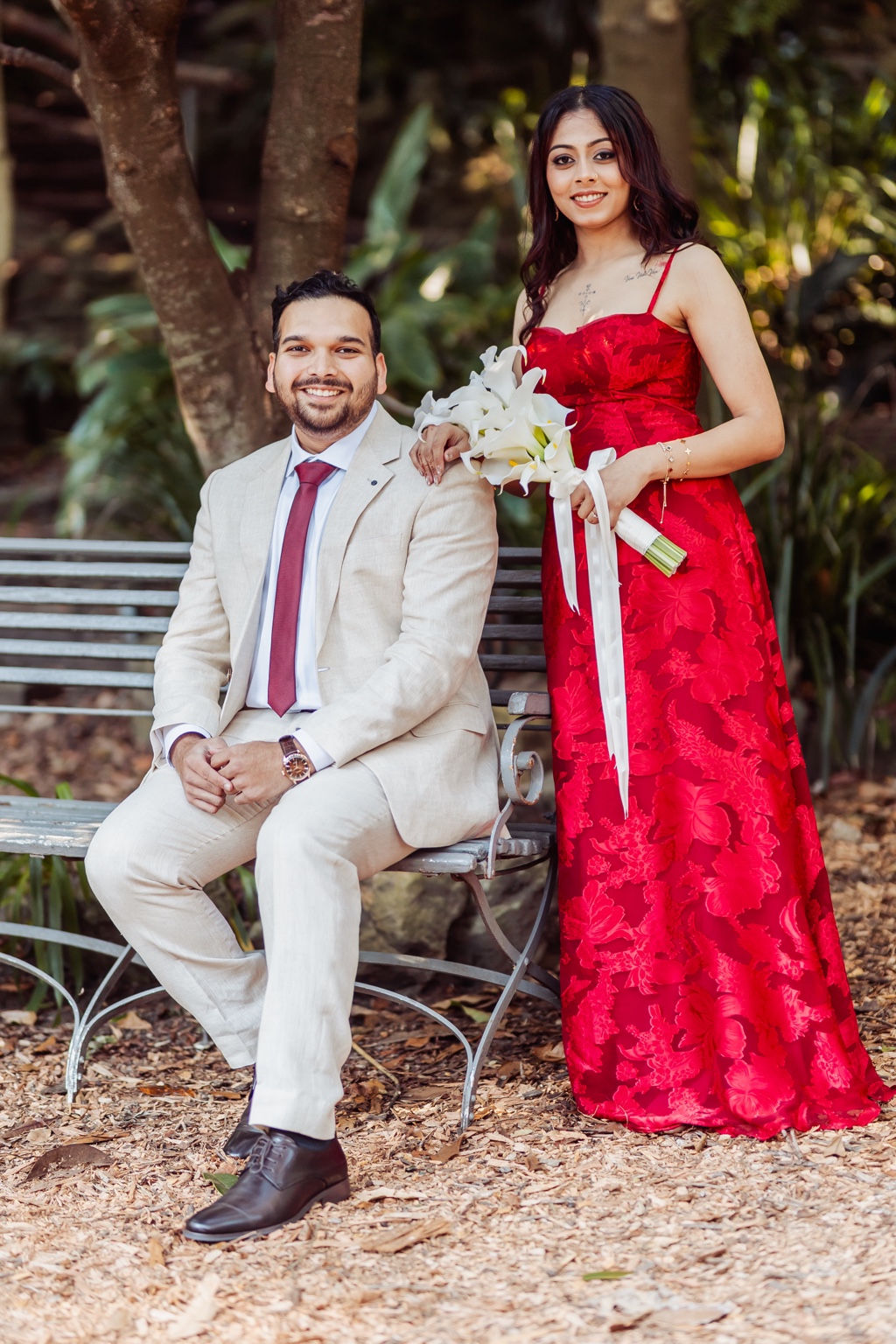 Mahiraj and Anushka on their wedding day